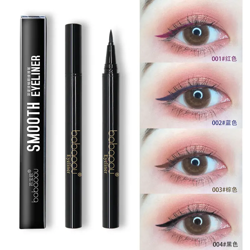 

Eyeliner thin head color eyeliner liquid pen smooth and not easy to faint seal eyeliner plastic cosmetics