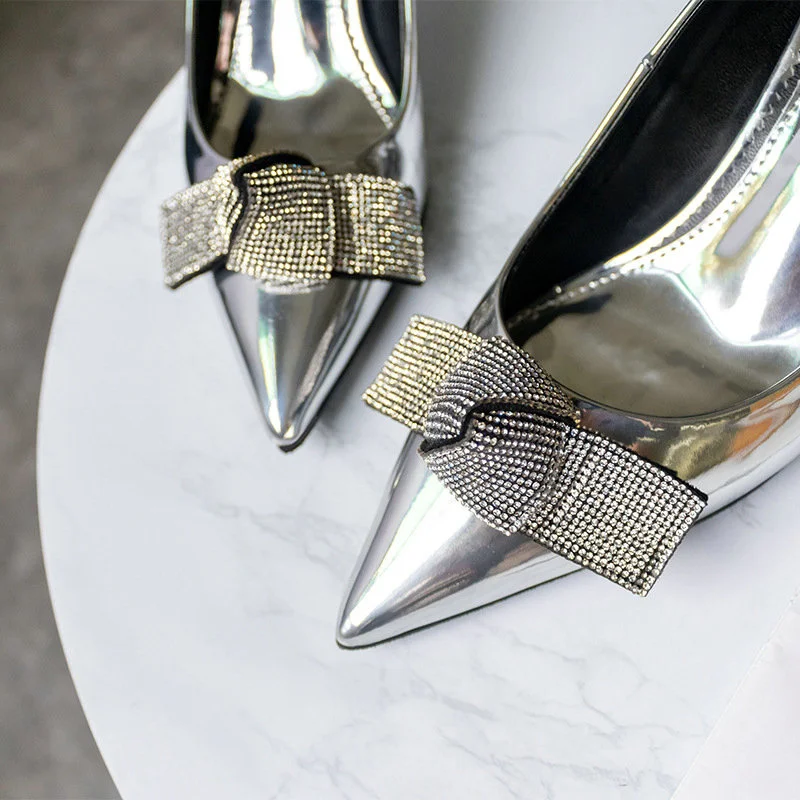 Новинка 2020 европейские туфли стразы для банкета остроносые лодочки со