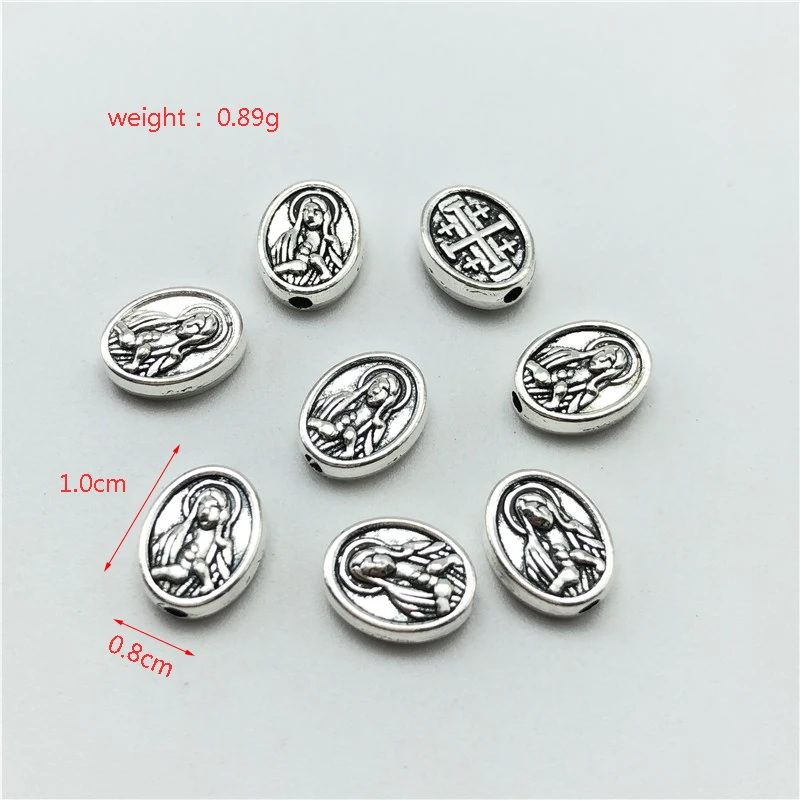 20 шт. овальные st. Медаль Бенедикта бусины с отверстиями Saint Benedict exorcism для