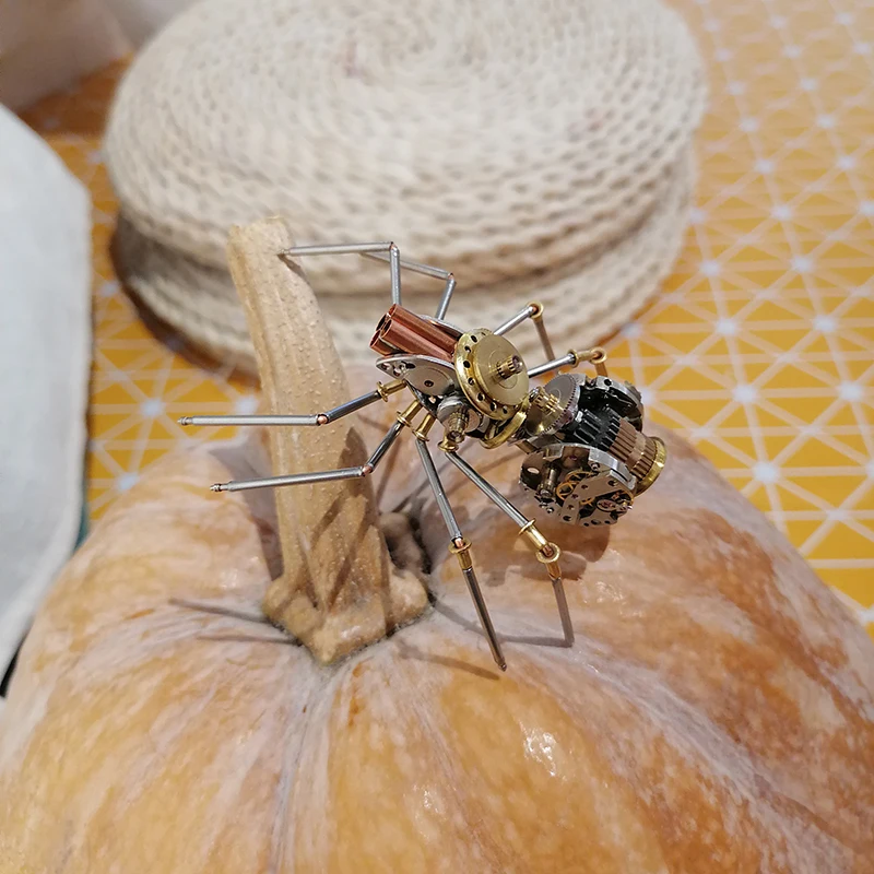 

Подарок на день рождения в стиле стимпанк, насекомые, аксессуары для украшения дома, металлические механические трубки «сделай сам», паук, э...