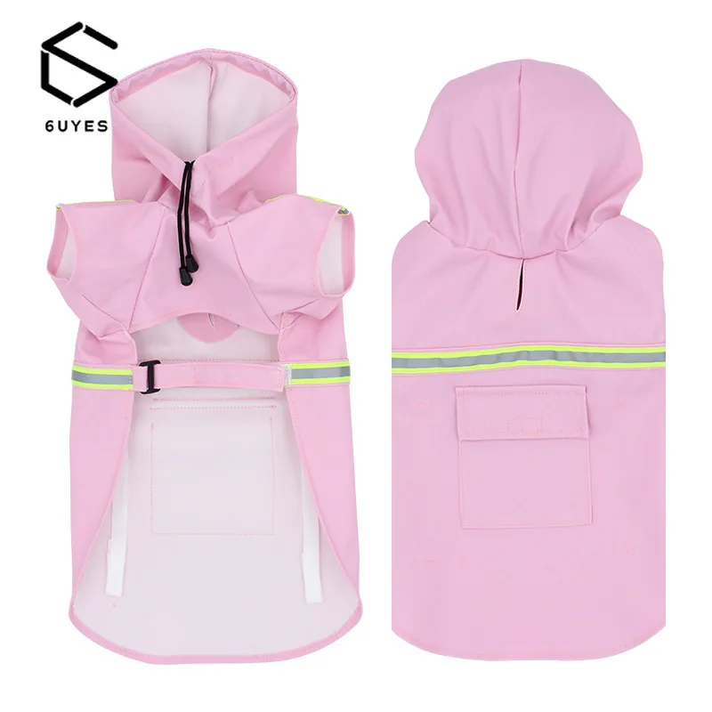 

Reflective pet raincoat waterproof snow proof dog clothing dog raincoat pet products raining coat complete rain proof clothes