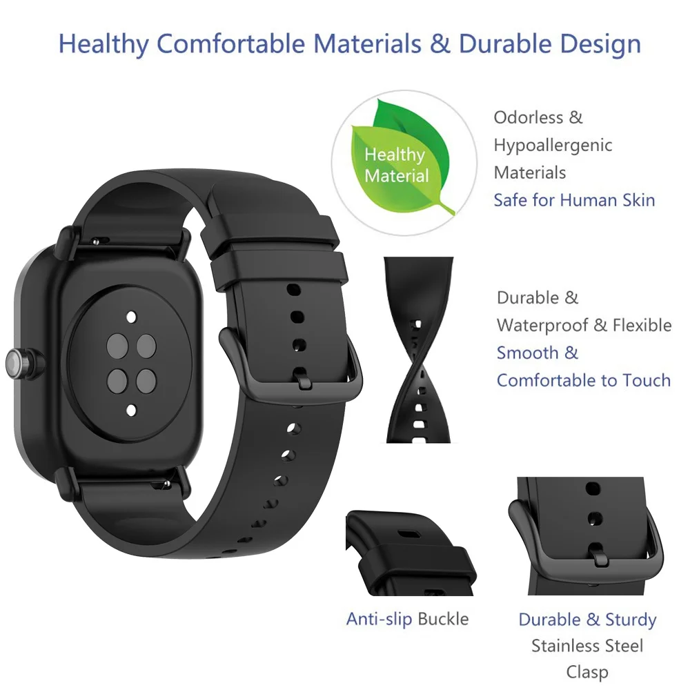 Ремешок силиконовый для Amazfit GTS 2 Mini сменный Браслет GTS/2e/GTS Bip/U Pro 20 мм | Электроника