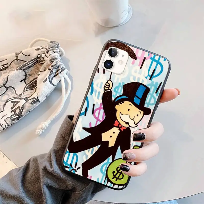 

Cartoon Dollar Monopoly Phone Case for iPhone 11 12 mini pro XS MAX 8 7 6 6S Plus X 5S SE 2020 XR
