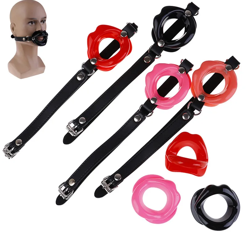 Оральный секс рот кляп для взрослых сексуальные губы резиновые открытый пробки