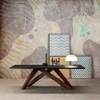 custom photo wallpaper retro abstract line 3d geometric mural living room tv sofa art home decor painting papel de parede sala
