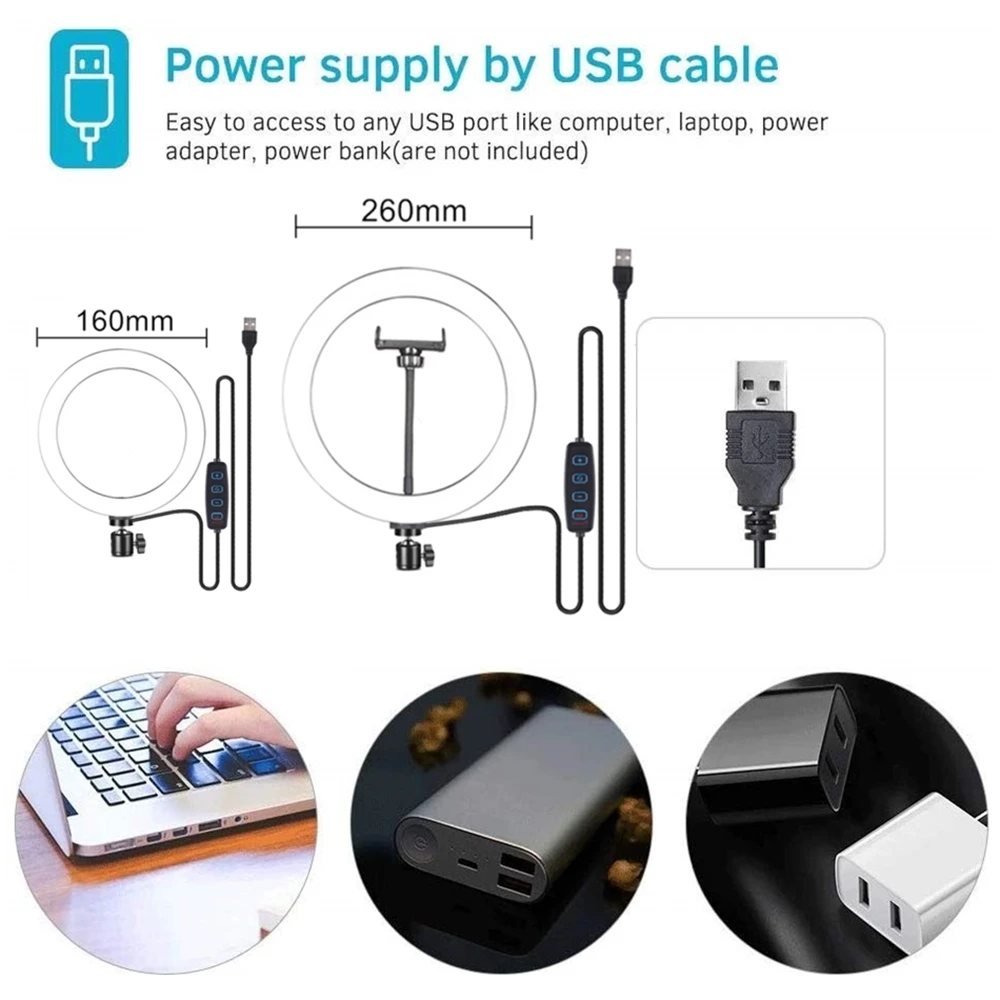 Кольцевая лампа для селфи светодиодный кольцевой светильник кольцо штатива