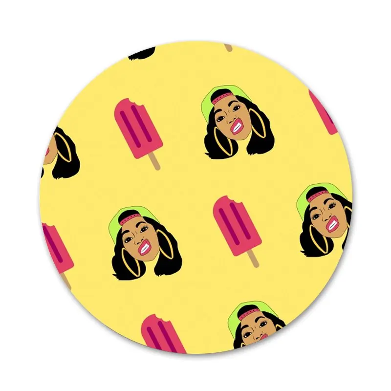 58 мм Рэп певица Карди B значок для одежды рюкзак украшение подарок