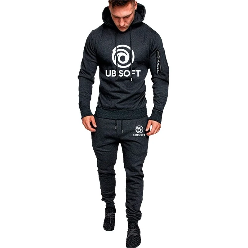 

Fashionable Men's Camouflage Hoodie Two-Piece Pants Suit Men's Casual Printed Camouflage Suit Men's Tracksuit Set