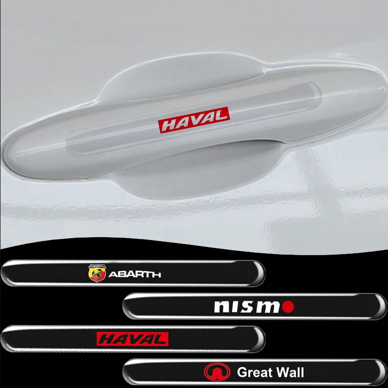 

4pcs Car Logo Door Handle Protect Sticker Car Goods For Jeep Accessories Grand Cherokee WJ WK WK2 Wrangler TJ JK de 2 4 puertas