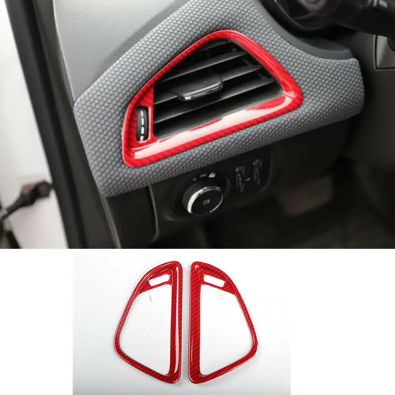 

for Chevrolet Cruze 2017-2019 Carbon Fiber Console L&R Air Outlets Vent Trim 2Pc