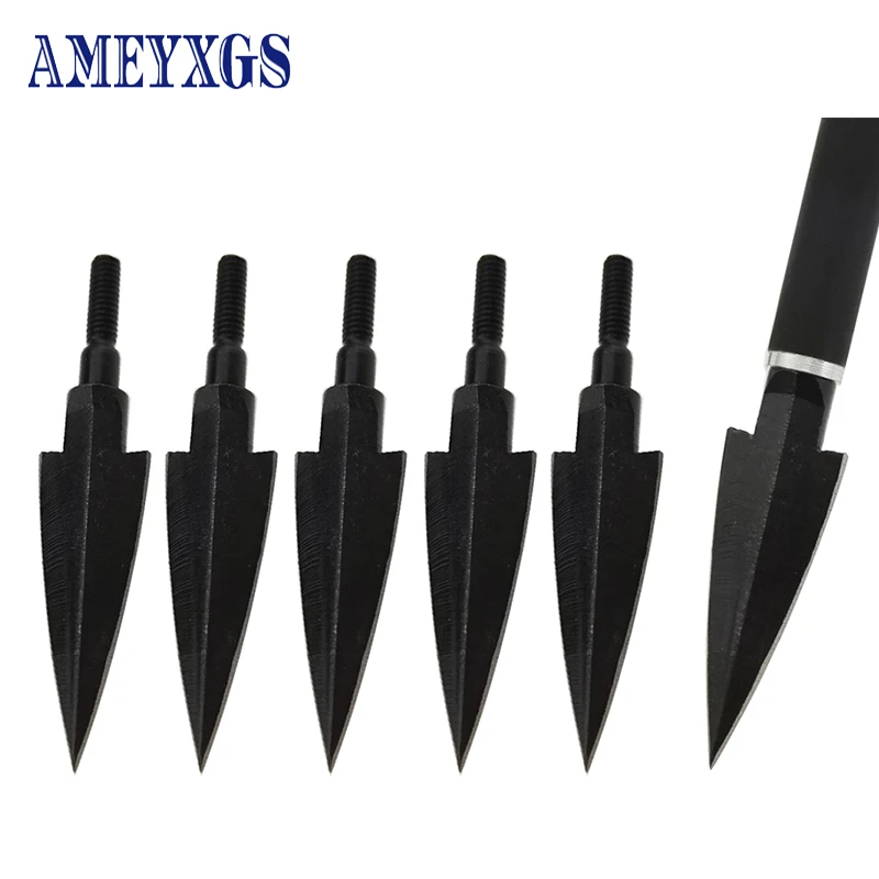 

10pcs 152Grain Archery Carbon Steel Arrowheads Broadheads Arrow Point Tips for Recurve Compound Bow Hunting Shooting Accessories
