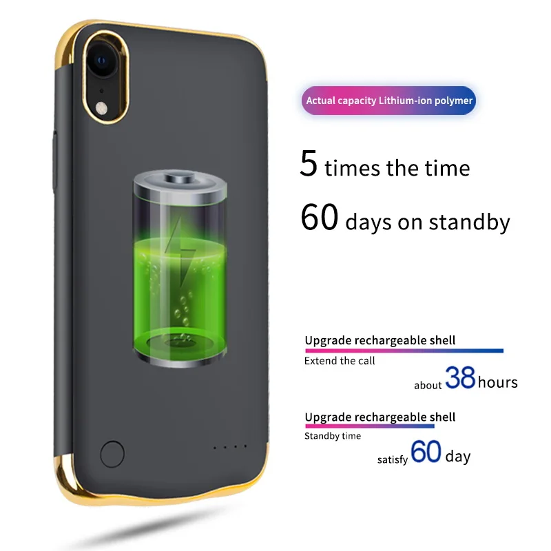 Чехол для аккумулятора XR 6000 мАч iPhone трехступенчатая пластина металлическая