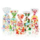 50 шт.лот Рождественское украшение, Санта-елка, снежинка, прозрачный пакет для конфет, печенья, пластиковые подарочные пакеты, товары для рождевечерние