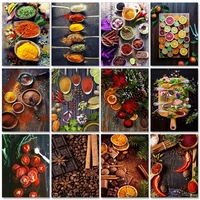 photocustom 60x75cm paint by numbers for adult delicious food diy oil painting by numbers on canvas frameless number painting