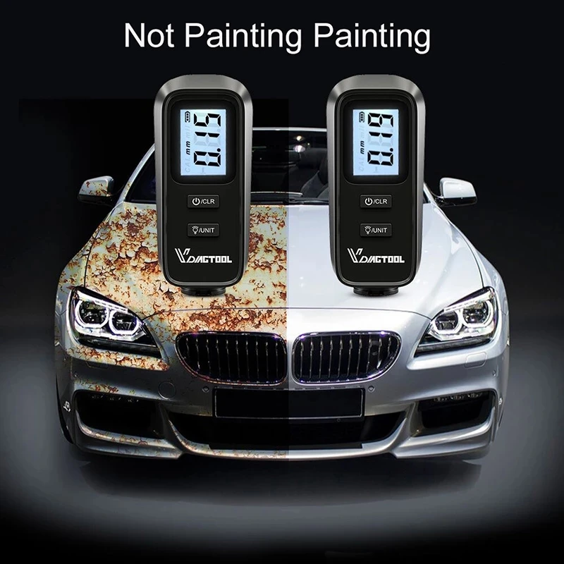 VDIAGTOOL VC100 LCD Backlight Thickness For Car Paint Tester Coating Gauge Ultra-precise Meter | Автомобили и мотоциклы