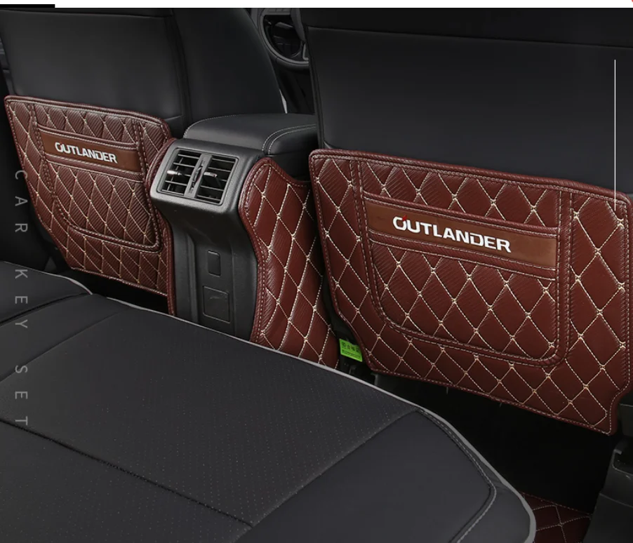 Автомобильные аксессуары подходят для MITSUBISHI outlander 2013-2019 PU сиденья анти-kick Pad 3 шт