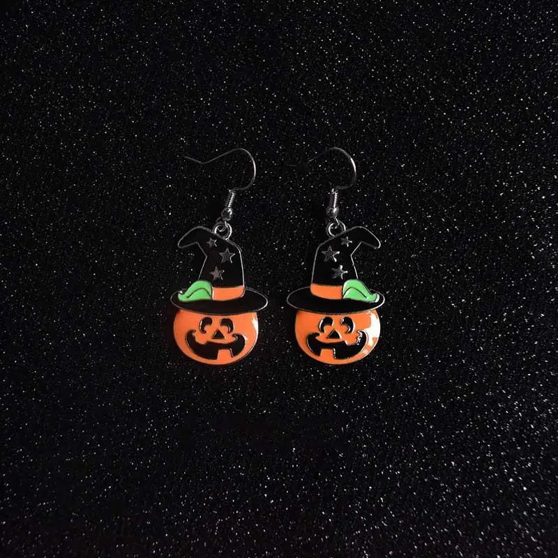 Women Pumpkin Pearl Funny Halloween Drop Earring Dangle Ear Stud Jwelry High Quality Party Gifts | Украшения и аксессуары