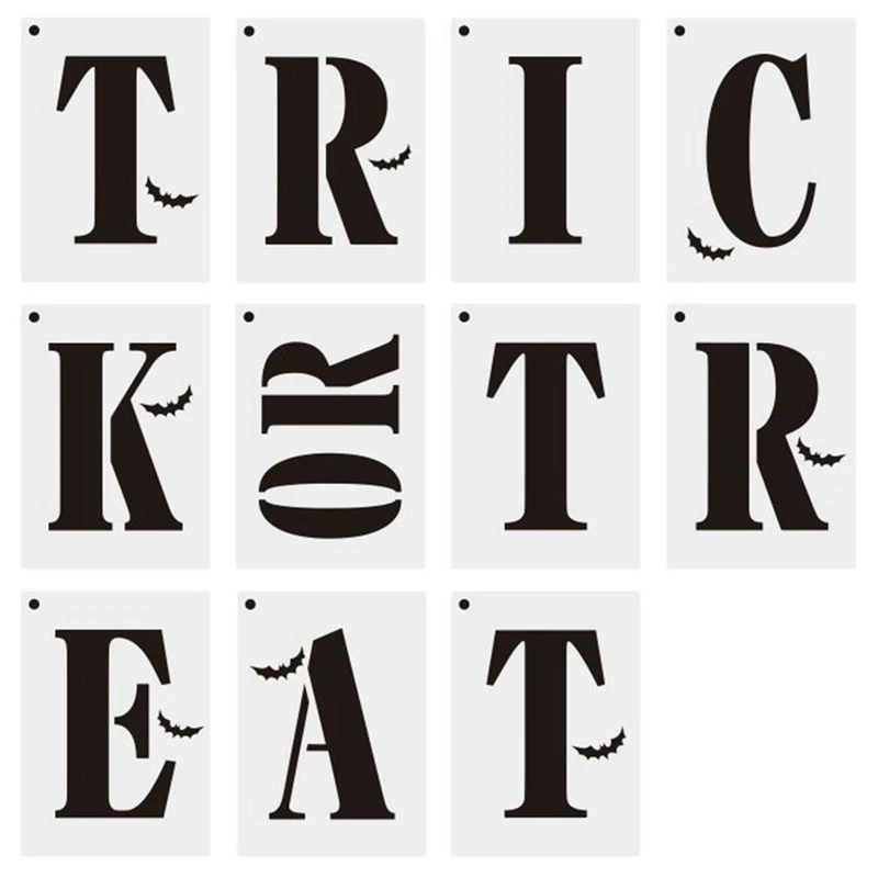 Декор для Хэллоуина многоразовые трафареты шаблоны рисования на дереве Аэрограф