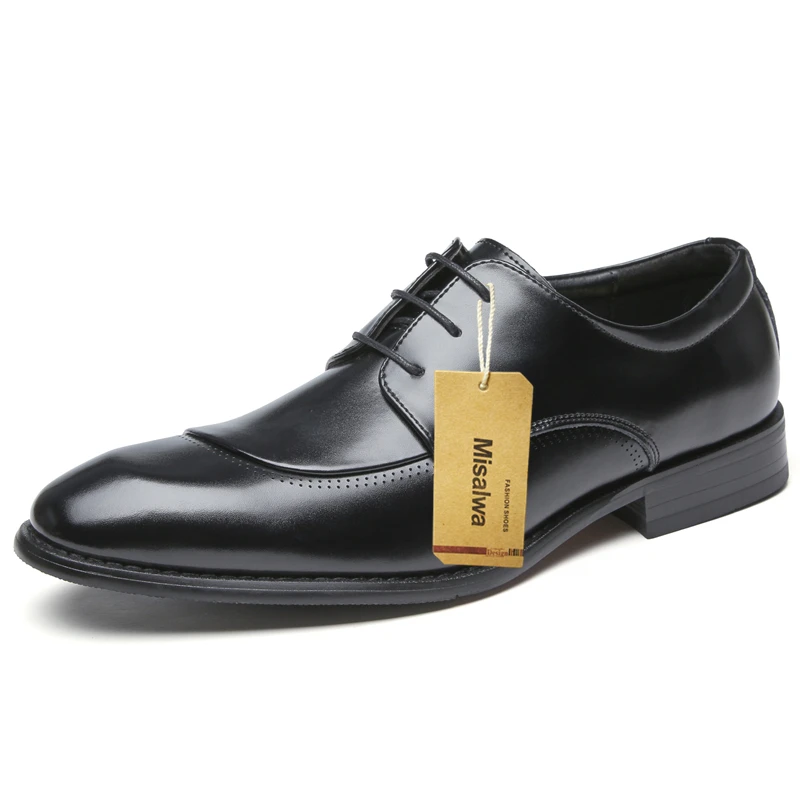 Оксфорды Misalwa мужские парадные Коровья спилка на шнуровке деловые туфли