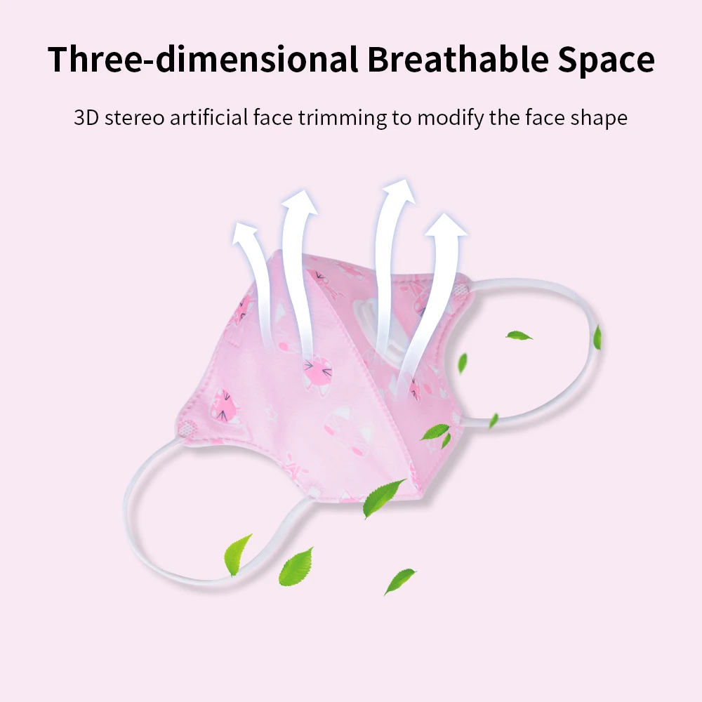 5 шт. PM2.5 детская маска для рта детей мультяшная плотная смоговая теплая