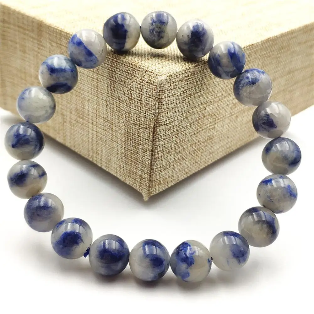 10 мм настоящий натуральный синий Dumortierite кварца Rutilated кристалла для женщин и