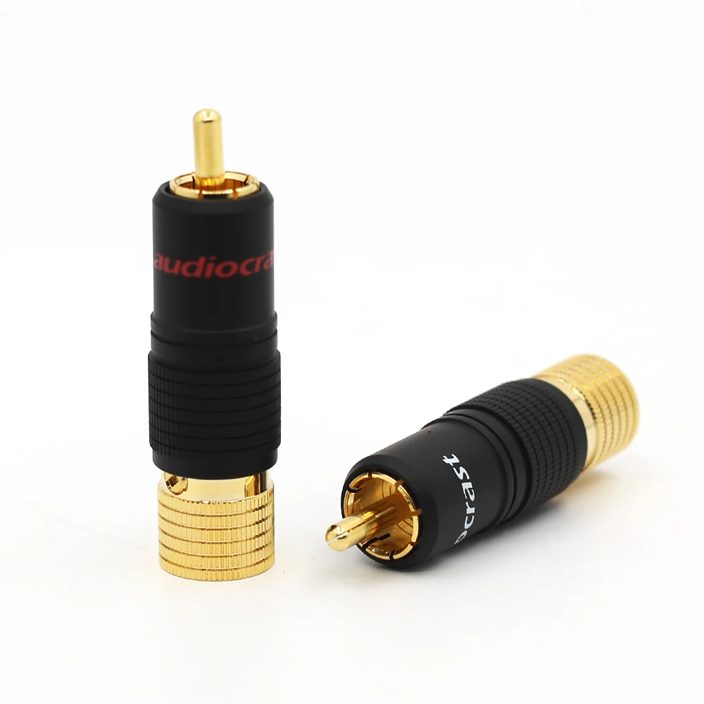 Hi-Fi аудио 24K позолоченный винт с блокировкой RCA штекер кабель динамик разъем |
