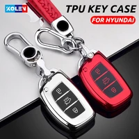 soft tpu car remote key case full cover holder for hyundai ix30 ix35 ix20 i40 ix25 tucson elantra verna sonata car smart key fob