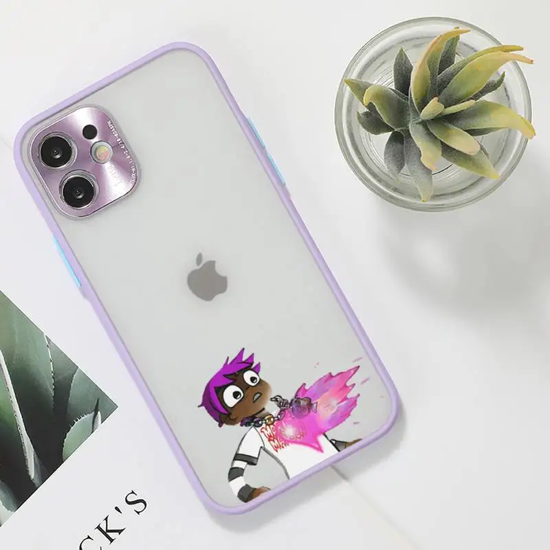 

Lil Uzi Vert Eternal Atake Rapper Phone Case For iPhone 12 11 Mini Pro XR XS Max 7 8 Plus X Matte transparent Purple Back Cover