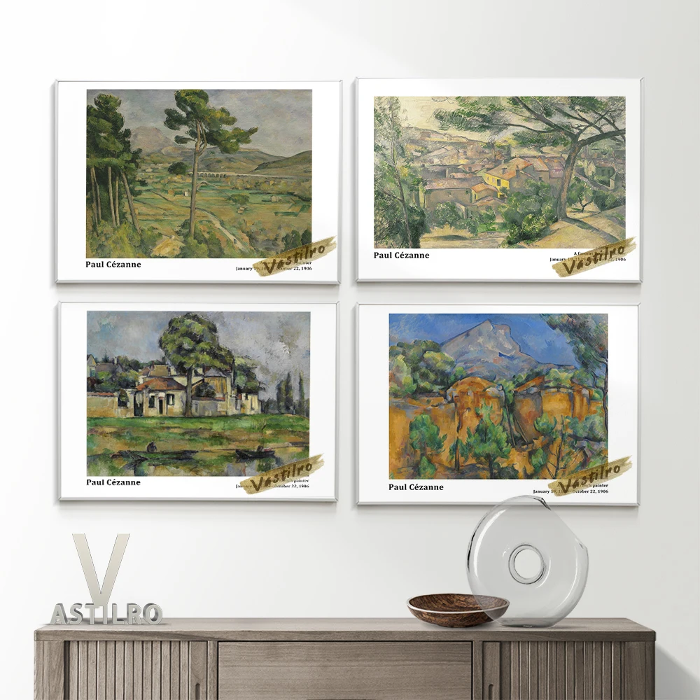 

Paul Cezanne Exhibition Museum Poster Retro Wall Art Scenery Canvas Painting Vintage Prints Home Room Decor Gallery Wall Picture