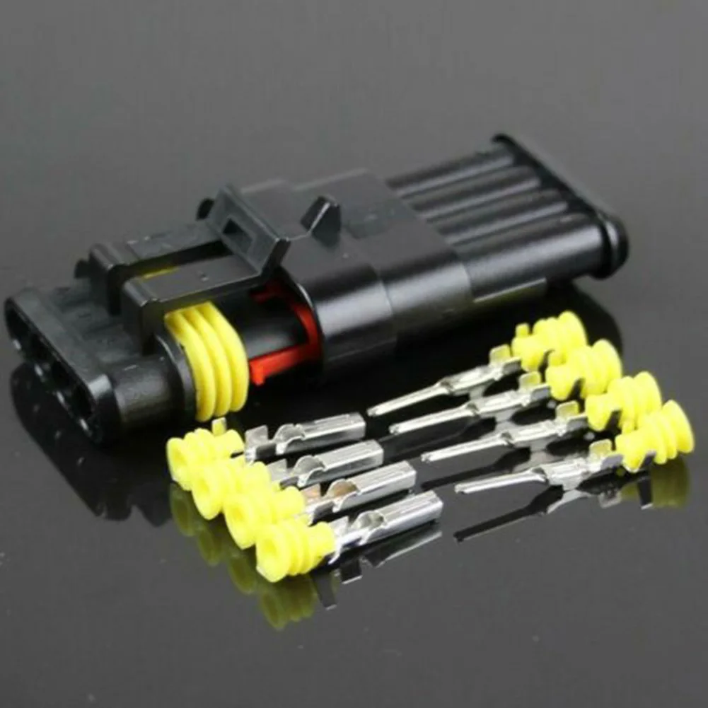 

15 Kits 2 3 4 Pins Way Sealed Waterproof Electrical Wire Connector Terminals