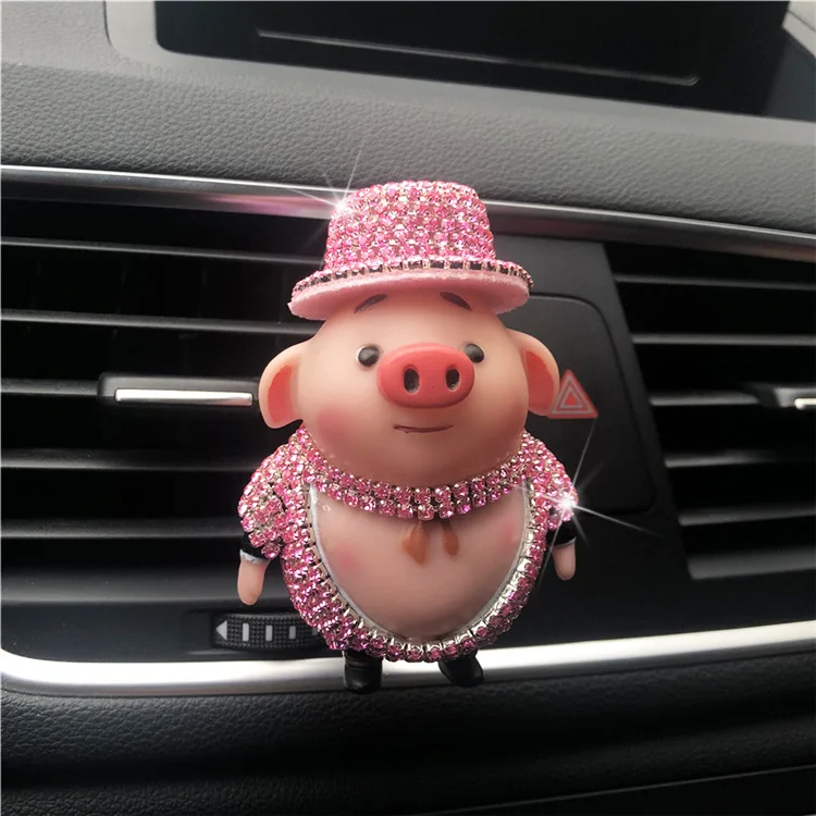 Изысканный женский освежитель для автомобиля милая Алмазная кукла в виде свиньи