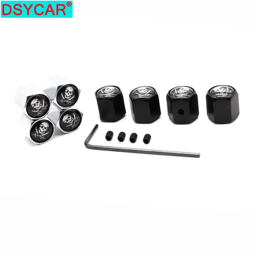 DSYCAR 1 компл. Стайлинг автомобиля цинковый сплав защита от кражи логотип черепа