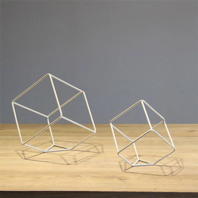 Простой Современный Железный квадратный подсвечник черная металлическая