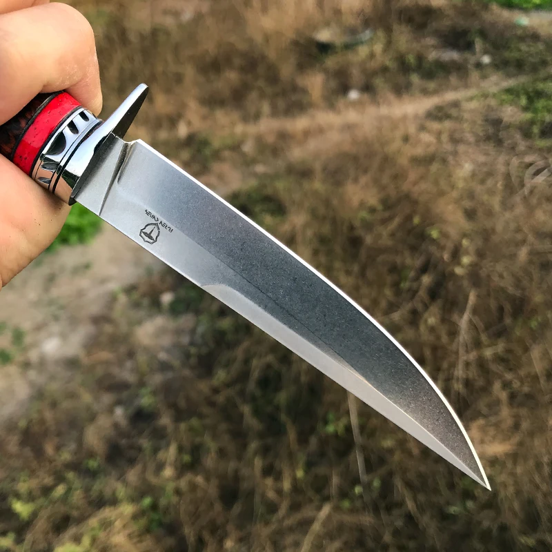 TURENZ M390 стальной рыболовный нож с фиксированным лезвием и футляром ручка из