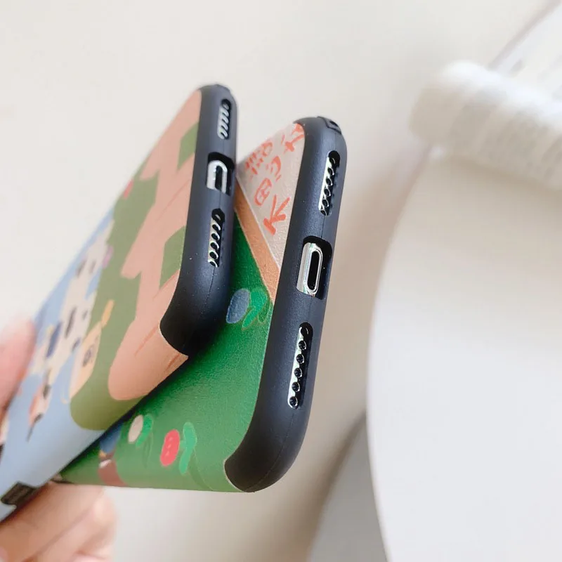 Милая мультяшная картина с кроликом телефон чехол для iPhone 6 6s 7 8 Plus X Xs XR Max мягкая