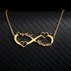 Ожерелье из нержавеющей стали под заказ с именем бесконечности для женщин и девушек Золотое и серебряное ожерелье с длинной цепочкой под заказ ювелирные изделия бижутерия для женщин