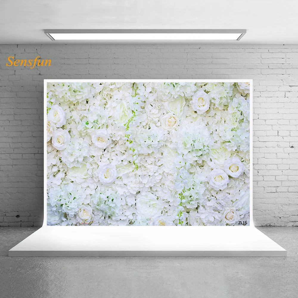 LEVOO свадебный душ фон Свадьба Декор несколько белые розы фотографии для