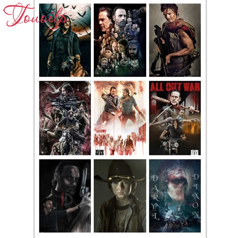 

TOUOILP 5d Walking dead 5d diy Diamond Painting Full Square/Round Drill Crystal Mosaic Picture 5d diy Diamond Embroidery the man