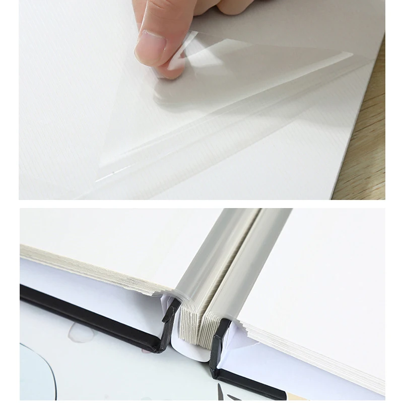 

12/18inch Self Adhesive Photo Album DIY Scrapbook Rustic Linen Cloth Cover Personalise Album for Wedding Memory Album Daily