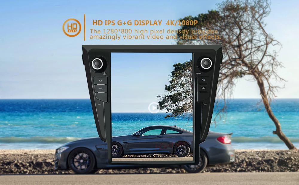 KiriNavi Telsa стиль вертикальный экран 1 Din Android 8,1 12," автомобильный DVD Радио для Nissan Qashqai X trail авто gps навигация wifi