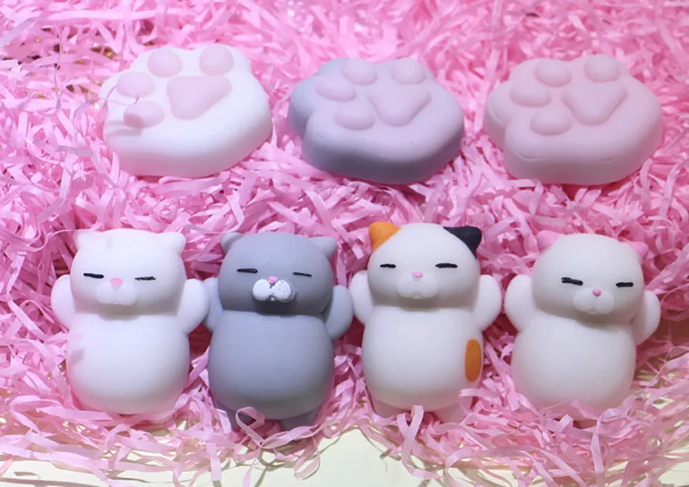 

Fidget Toys Squishyies Cute Mochi Cat Squeeze Healing Fun Kids Kawaii Toy Stress Reliever Decor Decompression Toy анисѬесс Y*