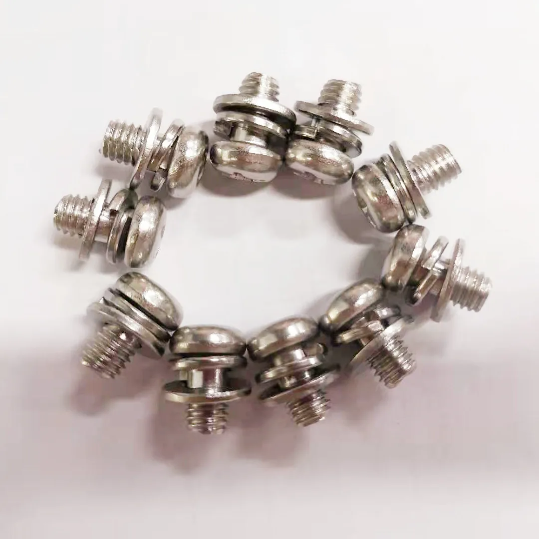 

10/50pcs Cross Recessed Pan Head Screw with Washer Stainless Steel M6 Three Combination Machine sems screw