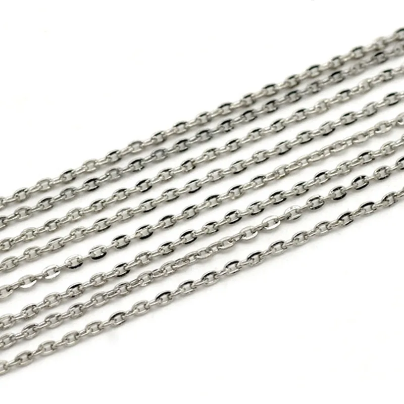 Длинная цепочка для ожерелья серебристого цвета 3 х2 мм 10 м | Украшения и