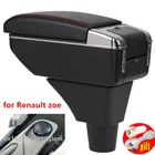 Подлокотник для Renault zoe, Универсальная автомобильная центральная консоль, аксессуары для модификации caja, двойной приподнятый с USB