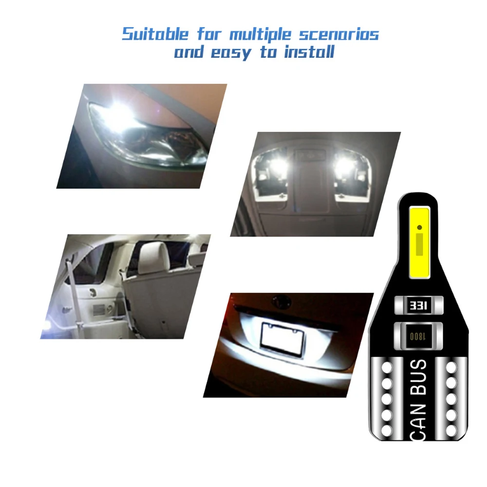 Светодиодная лампа T10 Canbus 5W5 автомобильная светодиодная сигнальная W5W 12 В 6000K для