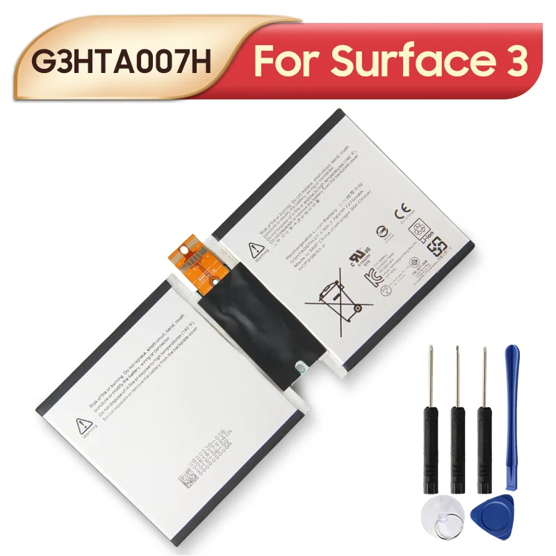 

Original Replacement Tablet Battery G3HTA007H For Microsoft Surface 3 1645 Surface3 G3HTA003H G3HTA004H 7270mAh with Tools