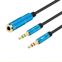3 5mm audio cable headphone microphone splitter 3 5mm 2 male to female jack aux extension adapter pc converter cord ys 199