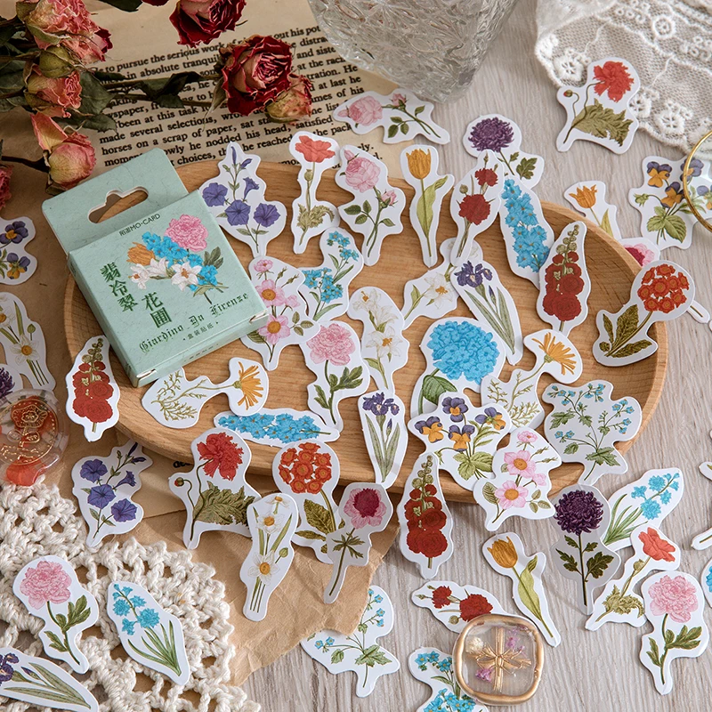 

12SETS/LOT emerald garden series markers photo album decoration seal DIY box Sticker