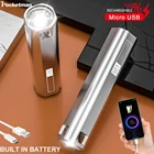 Внешний мини-фонарик, портативный, с USB-кабелем, с аккумулятором