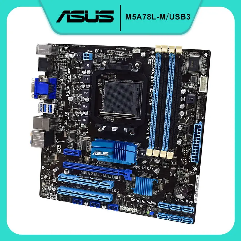 

ASUS M5A78L-M/USB3 AMD 760G DDR3 16GB Socket AM3 + PCI-E X16 UEFI BIOS USB2.0 AMD FX/Phenom II Cpus оригинальная десктопная материнская плата